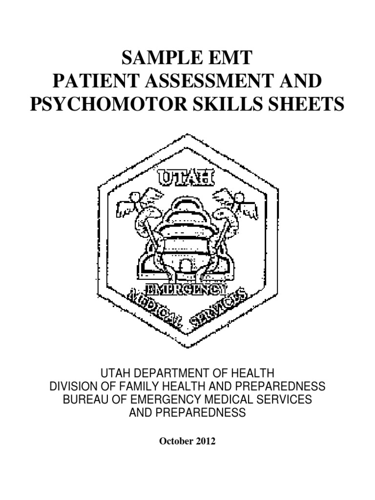 Emt Skills Sheets PDF