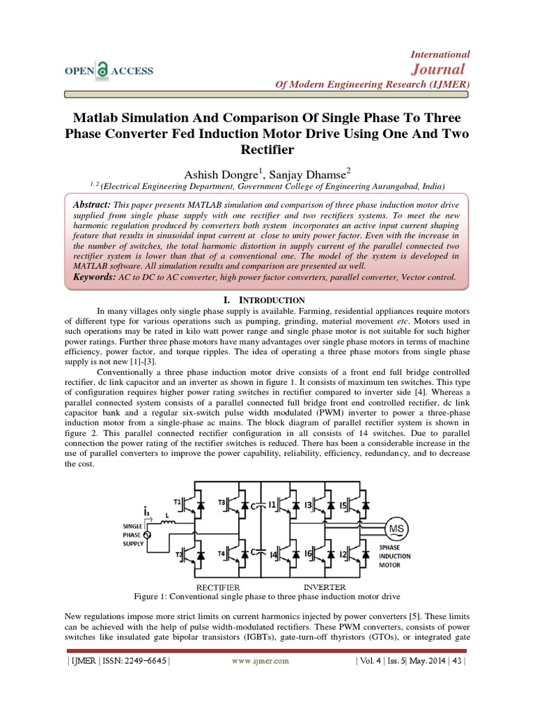 MATLAB Simulation of Phase Converters | PDF | Rectifier | Power Inverter