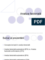 Analiza Factoriala - Alin Sava