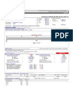 Wood beam design summary