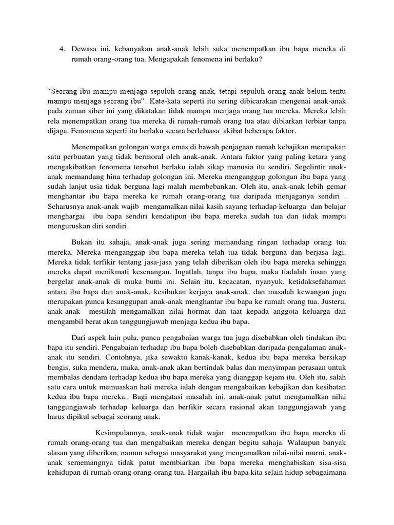 Terpaksa Hantar Mak Ayah Ke Rumah Orang Tua Apa Hukumnya Ini Penjelasan Mufti