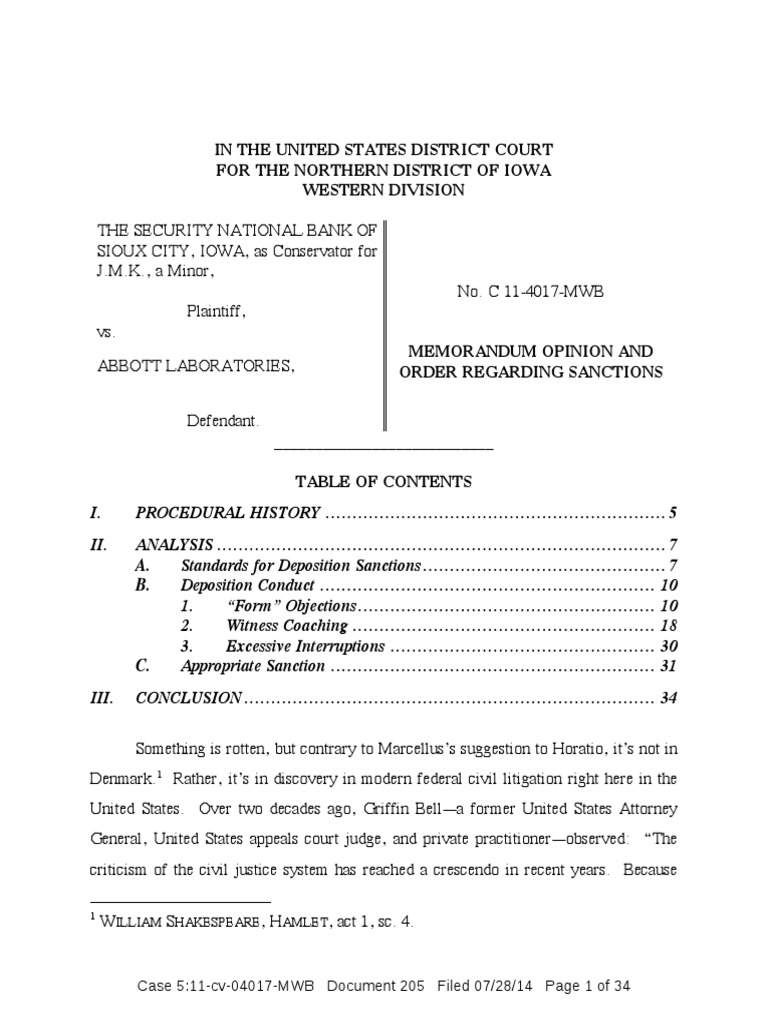 Jones Day Sanctions Order PDF Deposition (Law) Discovery (Law)