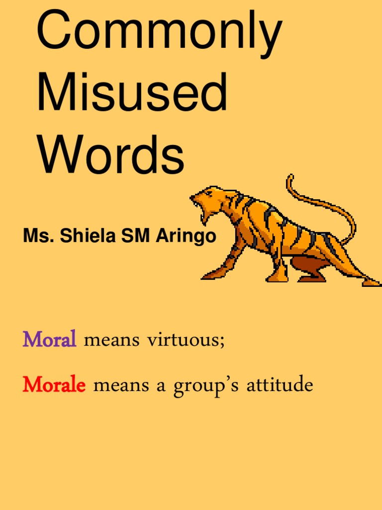 Commonly Misused Words Explained | PDF