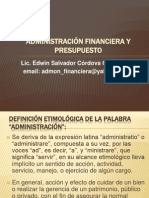 Administración Financiera y Presupuesto