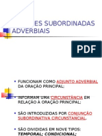 Orações Subordinadas Adverbiais