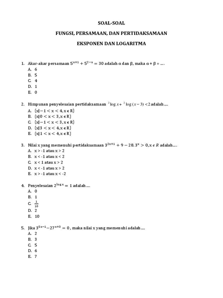 33++ Soal eksponen kelas 10 pdf info