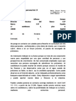 Carta Presentación Personal