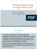 Republic of Srpska Supreme Audit Institution For Public Sector (SAI)