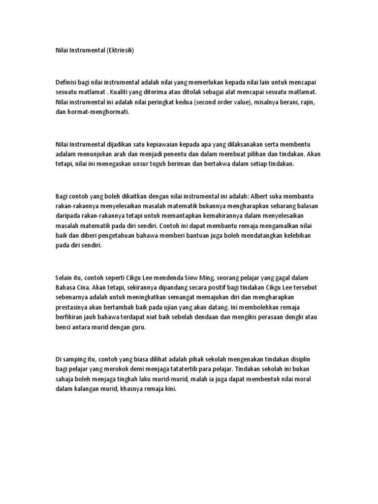 Nilai Instrumental Pdf