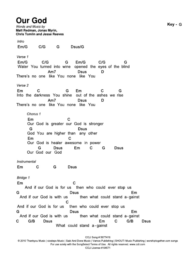 Our God By Chris Tomlin
