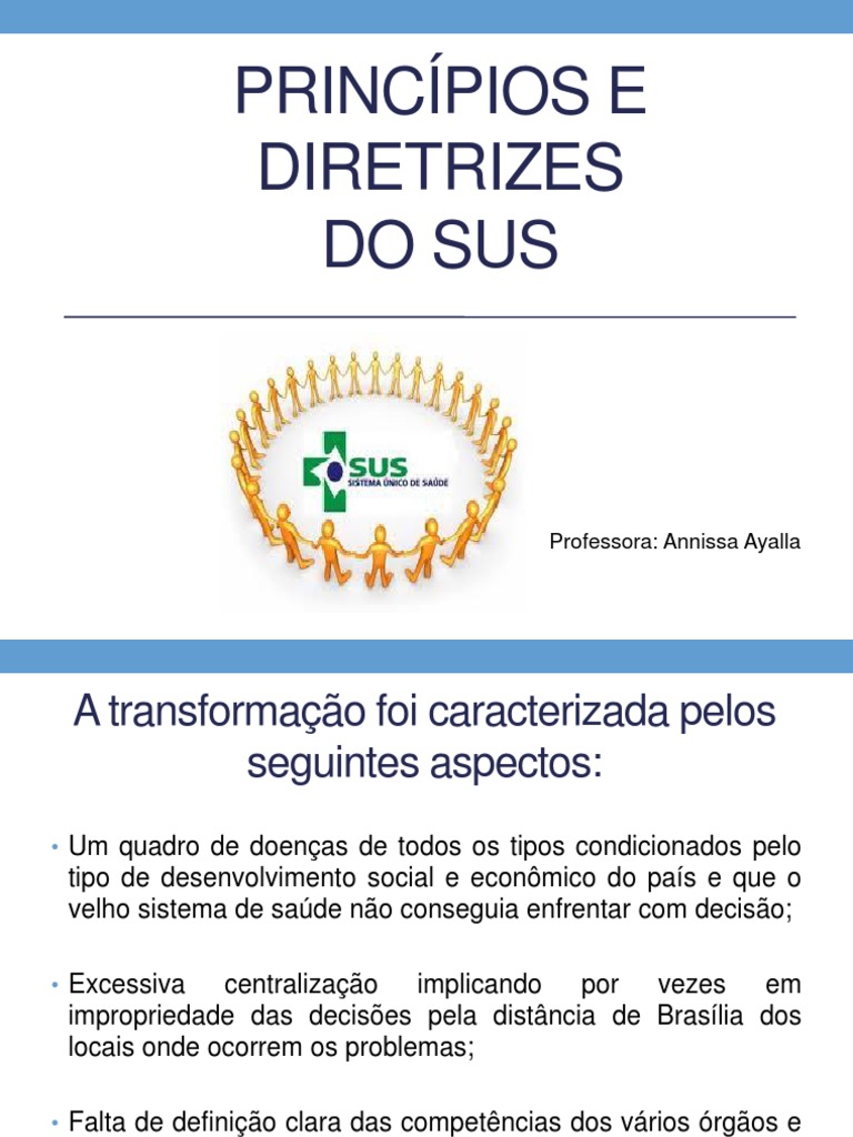 Princípios e Diretrizes do SUS | PDF | Governo | Esfera pública