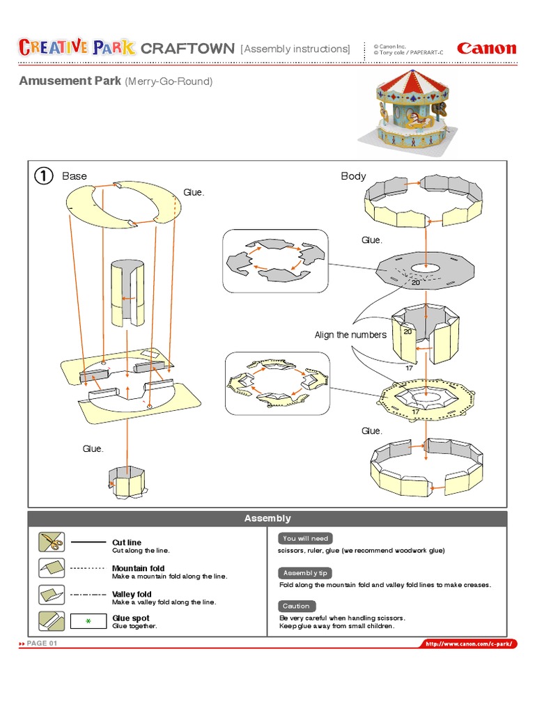 Amusement Park: (Assembly Instructions) (Merry-Go-Round) | PDF