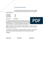 Acta de Constitución Del Banco Lider