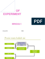 Design of Experiment: Minggu I