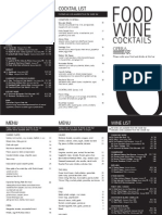 Opera Bar Wine List