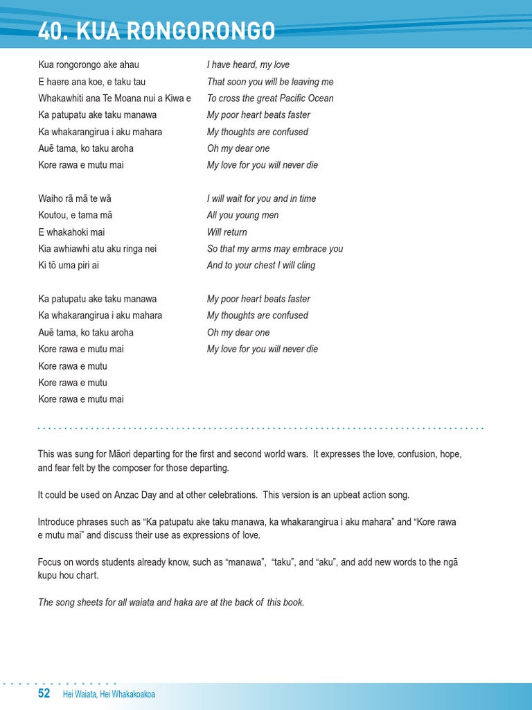 Kua Rongorongo: A Song of Farewell | PDF | Art | Poetry