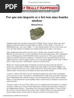 Por Que Não Importa Se o Irã Tem Uma Bomba Nuclear