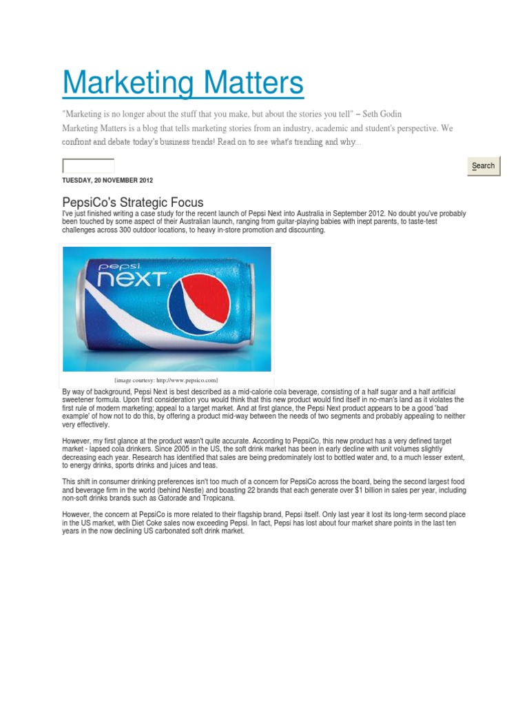 PepsiCo's Strategic Focus and Restructuring | PDF | Pepsi Co | Pepsi
