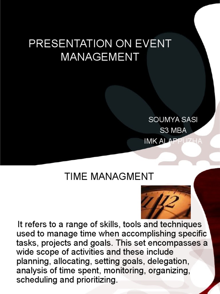Presentation On Event Management | PDF