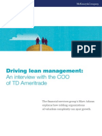 Driving Lean Management an Interview With the COO of TD Ameritrade