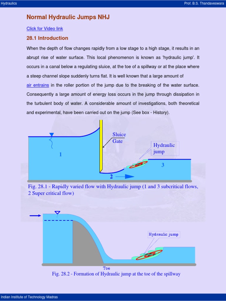 Hydraulic Jump 1 PDF Dynamics (Mechanics) Gases