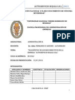 Diagnóstico de los ejes directivos de Autoservicio Rojasa S.R.L