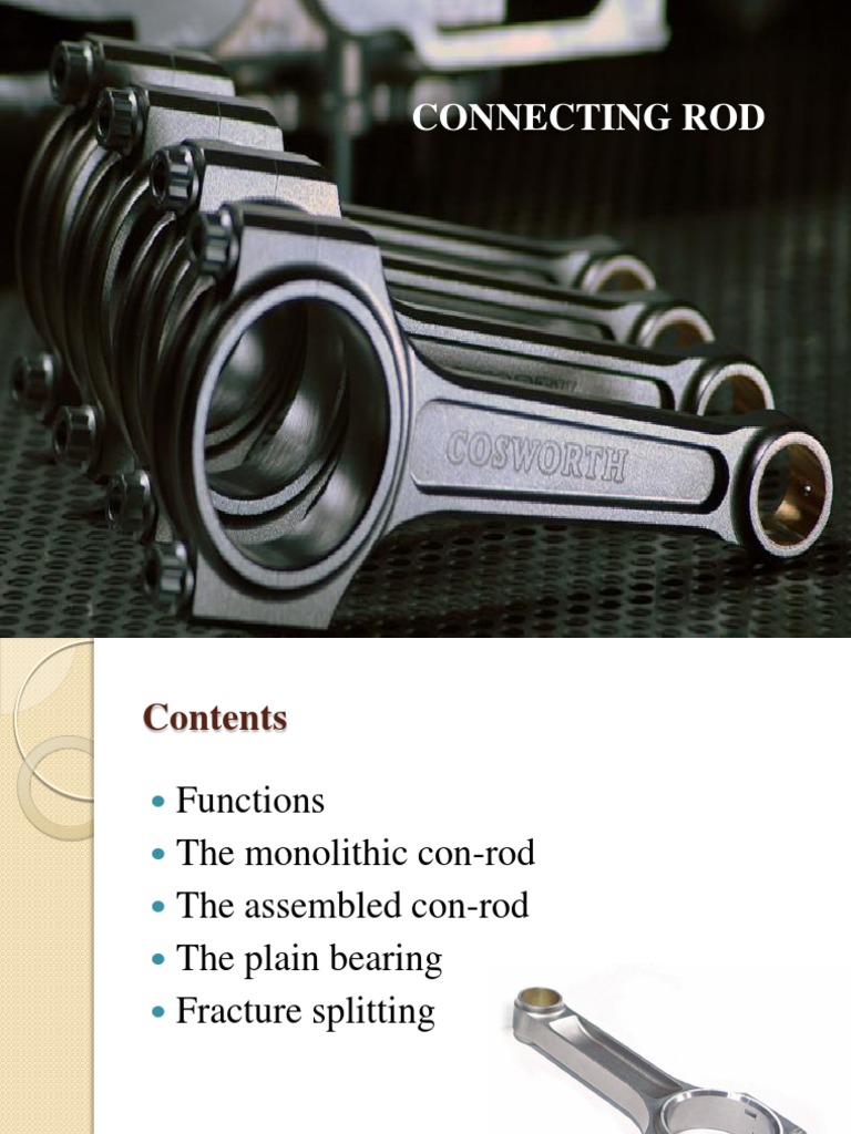Types and Functions of Connecting Rods | PDF | Bearing (Mechanical ...