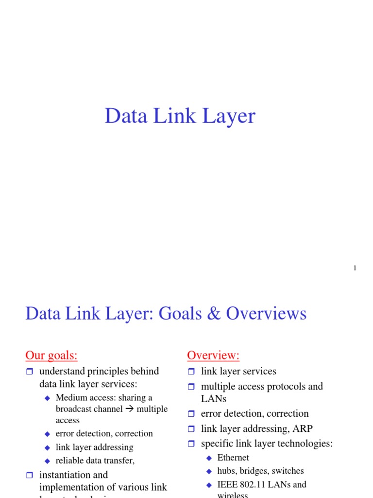 Data Link Layer Overview and Protocols | PDF | Asynchronous Transfer ...