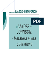 Appunti - Lakoff E Metafora