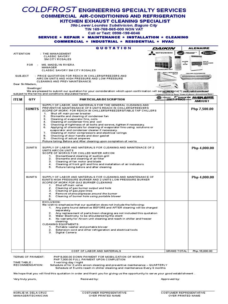 Contractor 1 Pdf Air Conditioning Refrigerator