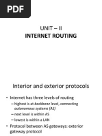 Internet Routing: Unit - Ii