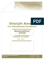 Sharjah Award Form