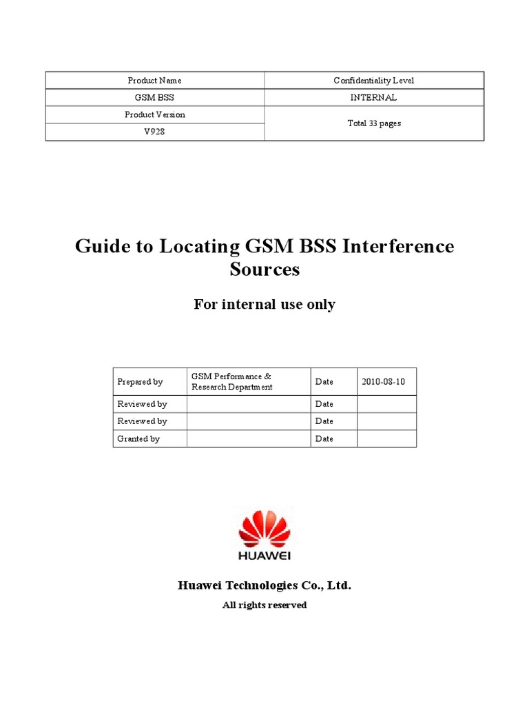 Guide To Locating GSM BSS Interference Sources V1 (1) .0 201101 | PDF ...