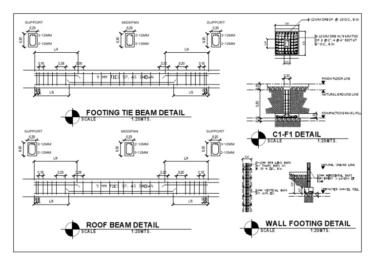 Footing Tie Beam Detail and Design | PDF