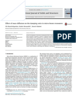 Effect of Mass Diffusion on the Damping Ratio in Micro-beam Resonators