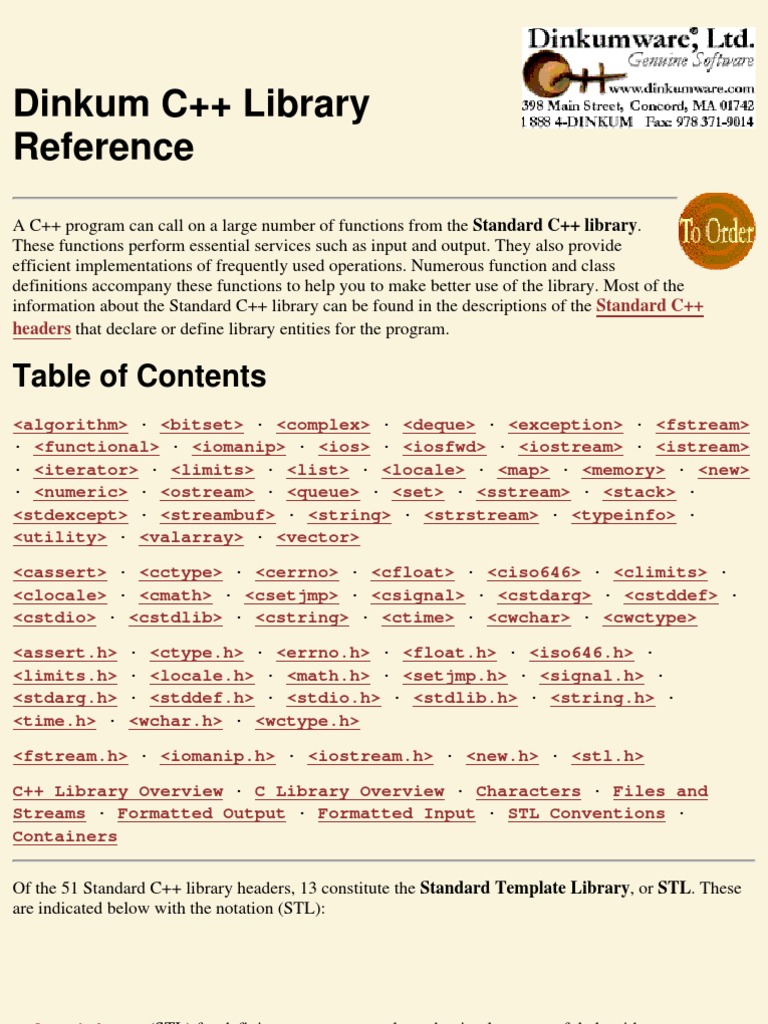 C, C++ Library | PDF | C++ | C (Programming Language)