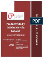 Productividad y Calidad de Vida Laboral Esther