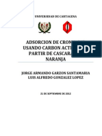 Adsorcion de Cromo (Vi) a Partir de Carbon Activado Obtenido de La Cascara de Naranja