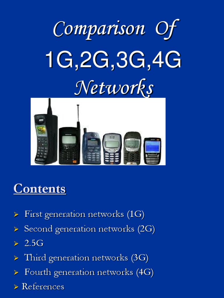 1G to 4G Network Comparison Guide | PDF | 3 G | 4 G