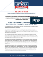 Jobs & Economic Development: Good Jobs, The Foundation For A Strong Texas