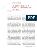 Does The Composition of A Company's Shareholder Base Really Matter?