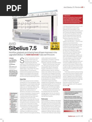 Scoring a 9 out of 10 for the Upgraded Sibelius 7.5 Music Notation Software