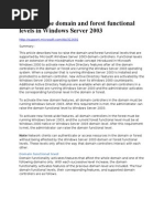 Download How to raise domain and forest functional levels in Windows Server 2003 by api-19972279 SN23555312 doc pdf