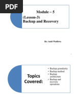 Module-5 (Lesson 3) Backup and Recovery