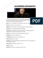 History of Life of Mark Zuckerberg