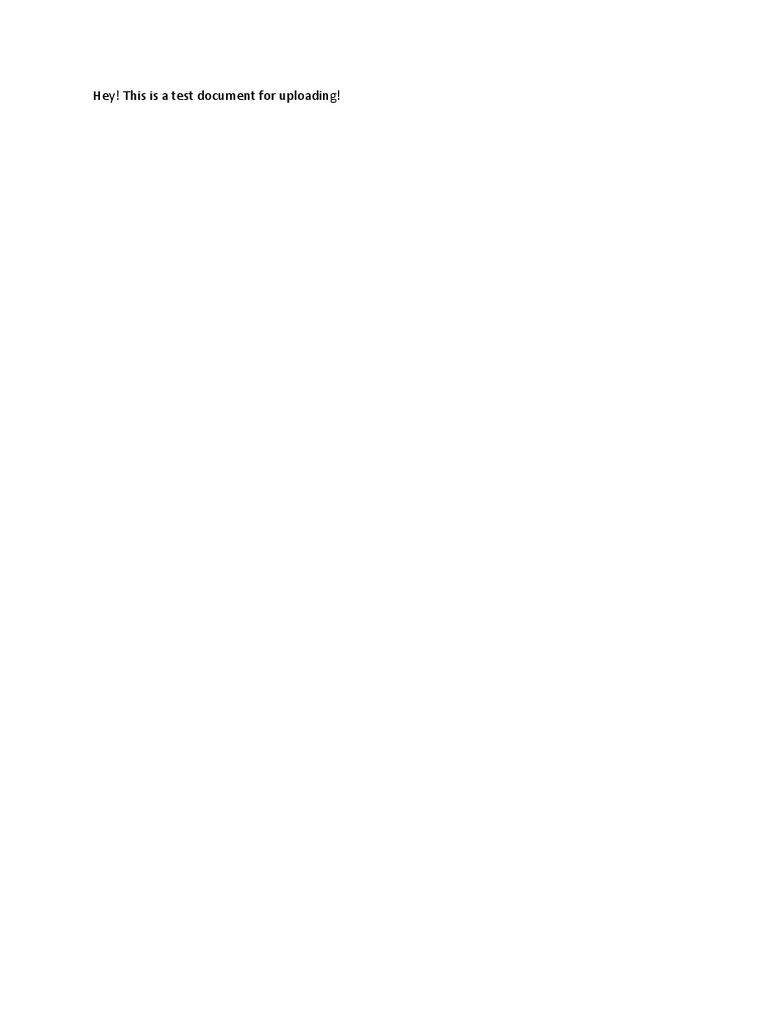 Test Document for Uploading | PDF