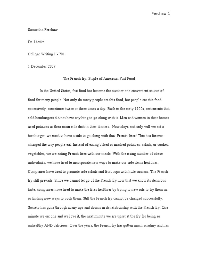 Types of french fries picture