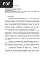 Experimento 4 - Viscosidade de Liquidos