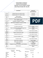 Pondicherry University School of Management Department of Management Studies Academic Planner December-2013 - May-2014