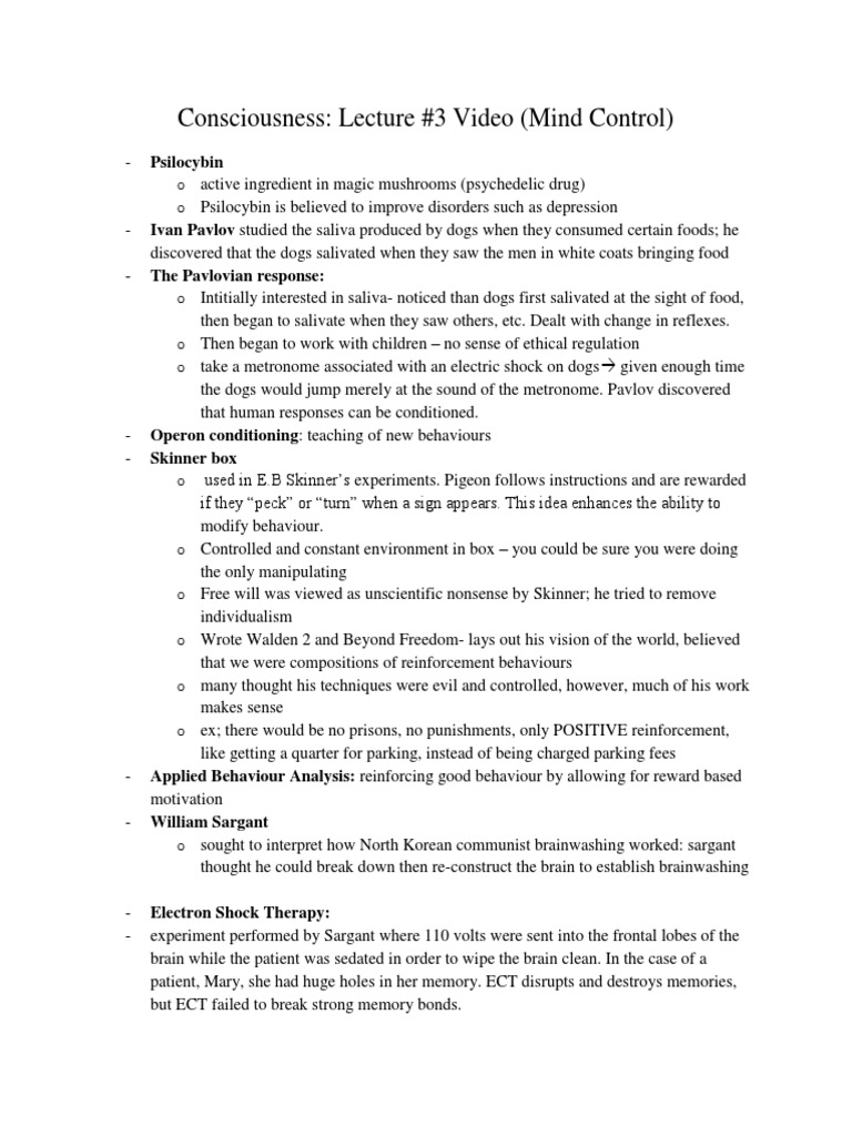 Mind Control Techniques Explored | PDF | Reinforcement ...